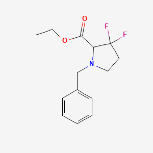 molecular formula C14H17F2NO2 B2354168 Ethyl 1-benzyl-3,3-difluoropyrrolidine-2-carboxylate CAS No. 2243509-98-8