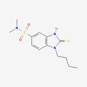 1-butyl-N,N-dimethyl-2-sulfanyl-1H-1,3-benzodiazole-5-sulfonamide