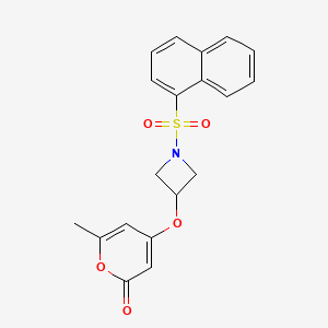 6-methyl-4-((1-(naphthalen-1-ylsulfonyl)azetidin-3-yl)oxy)-2H-pyran-2-one
