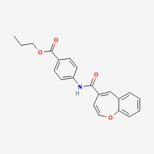 B2354185 Propyl 4-[(1-benzoxepin-4-ylcarbonyl)amino]benzoate CAS No. 950333-99-0