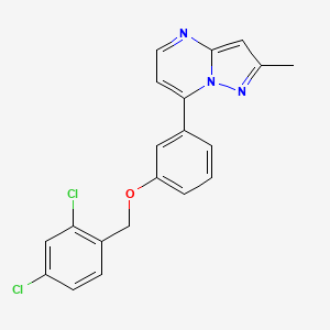 B2354187 7-{3-[(2,4-Dichlorophenyl)methoxy]phenyl}-2-methylpyrazolo[1,5-a]pyrimidine CAS No. 478046-61-6
