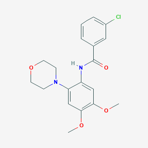 molecular formula C19H21ClN2O4 B235419 3-chloro-N~1~-(4,5-dimethoxy-2-morpholinophenyl)benzamide 