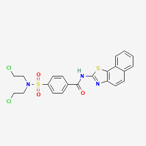 B2354201 N-benzo[g][1,3]benzothiazol-2-yl-4-[bis(2-chloroethyl)sulfamoyl]benzamide CAS No. 324541-17-5