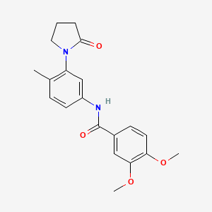 B2354202 3,4-dimethoxy-N-(4-methyl-3-(2-oxopyrrolidin-1-yl)phenyl)benzamide CAS No. 941934-13-0