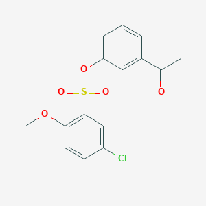 B2354207 (3-Acetylphenyl) 5-chloro-2-methoxy-4-methylbenzenesulfonate CAS No. 2361746-46-3