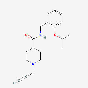 B2354216 1-(prop-2-yn-1-yl)-N-{[2-(propan-2-yloxy)phenyl]methyl}piperidine-4-carboxamide CAS No. 1252547-53-7