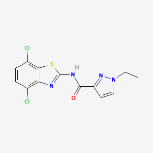 B2354218 N-(4,7-dichlorobenzo[d]thiazol-2-yl)-1-ethyl-1H-pyrazole-3-carboxamide CAS No. 1170946-10-7