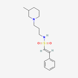 molecular formula C17H26N2O2S B2354229 (E)-N-[3-(3-methylpiperidin-1-yl)propyl]-2-phenylethenesulfonamide CAS No. 1181477-24-6