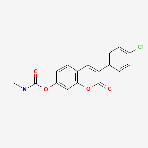 molecular formula C18H14ClNO4 B2354234 3-(4-chlorophenyl)-2-oxo-2H-chromen-7-yl dimethylcarbamate CAS No. 869080-47-7