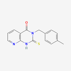 molecular formula C15H13N3OS B2354239 3-(4-methylbenzyl)-2-thioxo-2,3-dihydropyrido[2,3-d]pyrimidin-4(1H)-one CAS No. 443671-64-5