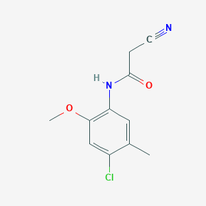 molecular formula C11H11ClN2O2 B2354245 N-(4-chloro-2-methoxy-5-methylphenyl)-2-cyanoacetamide CAS No. 380190-51-2