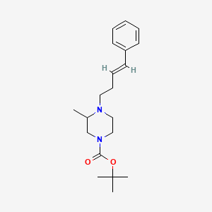 molecular formula C20H30N2O2 B2354247 (E)-叔丁基-3-甲基-4-(4-苯基丁-3-烯-1-基)哌嗪-1-羧酸酯 CAS No. 1353991-00-0