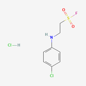 molecular formula C8H10Cl2FNO2S B2354253 2-((4-Chlorophenyl)amino)ethanesulfonyl fluoride hydrochloride CAS No. 316806-50-5