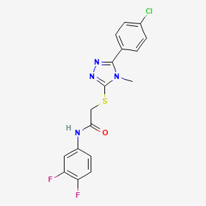 2-{[5-(4-chlorophenyl)-4-methyl-4H-1,2,4-triazol-3-yl]sulfanyl}-N-(3,4-difluorophenyl)acetamide