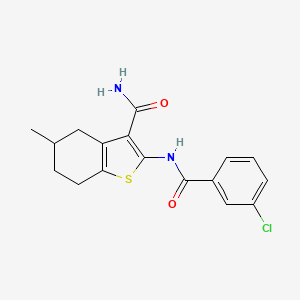 2-(3-Chlorobenzamido)-5-methyl-4,5,6,7-tetrahydrobenzo[b]thiophene-3-carboxamide