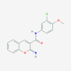 molecular formula C17H13ClN2O3 B2354304 N-(3-chloro-4-methoxyphenyl)-2-imino-2H-chromene-3-carboxamide CAS No. 1326910-86-4