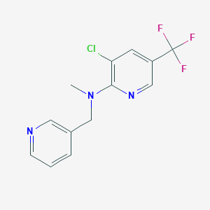 molecular formula C13H11ClF3N3 B2354305 N2-methyl-N2-(3-pyridylmethyl)-3-chloro-5-(trifluoromethyl)pyridin-2-amine CAS No. 244006-18-6
