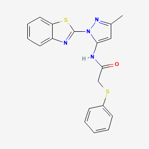 N-(1-(benzo[d]thiazol-2-yl)-3-methyl-1H-pyrazol-5-yl)-2-(phenylthio)acetamide