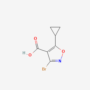 molecular formula C7H6BrNO3 B2354308 3-溴-5-环丙基-1,2-噁唑-4-羧酸 CAS No. 1784389-77-0