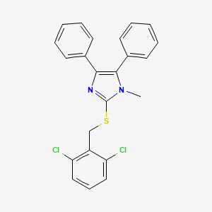 2-[(2,6-dichlorobenzyl)sulfanyl]-1-methyl-4,5-diphenyl-1H-imidazole