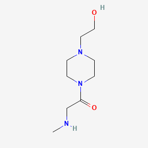 molecular formula C9H19N3O2 B2354321 1-[4-(2-Hydroxyethyl)piperazin-1-yl]-2-(methylamino)ethanone CAS No. 1155523-15-1
