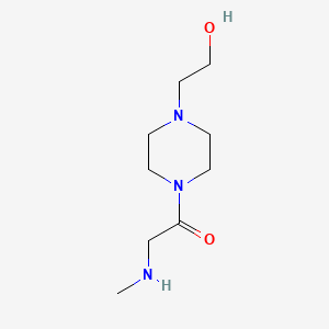 molecular formula C9H19N3O2 B2354321 1-[4-(2-羟乙基)哌嗪-1-基]-2-(甲基氨基)乙酮 CAS No. 1155523-15-1