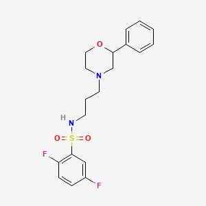 molecular formula C19H22F2N2O3S B2354331 2,5-difluoro-N-(3-(2-phenylmorpholino)propyl)benzenesulfonamide CAS No. 953918-70-2