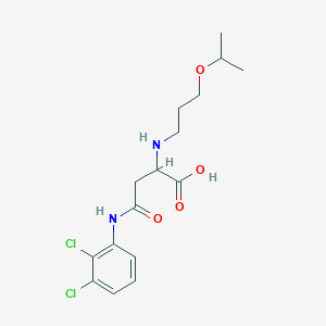 molecular formula C16H22Cl2N2O4 B2354337 4-((2,3-Dichlorophenyl)amino)-2-((3-isopropoxypropyl)amino)-4-oxobutanoic acid CAS No. 1047979-74-7