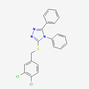molecular formula C21H15Cl2N3S B2354341 3-[(3,4-dichlorobenzyl)sulfanyl]-4,5-diphenyl-4H-1,2,4-triazole CAS No. 453525-88-7