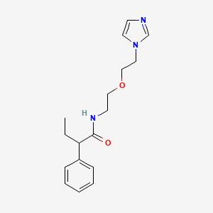 molecular formula C17H23N3O2 B2354351 N-(2-(2-(1H-imidazol-1-yl)ethoxy)ethyl)-2-phenylbutanamide CAS No. 2034224-93-4