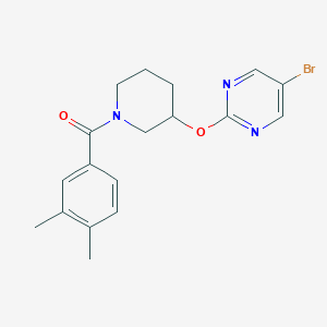 (3-((5-Bromopyrimidin-2-yl)oxy)piperidin-1-yl)(3,4-dimethylphenyl)methanone