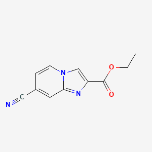 molecular formula C11H9N3O2 B2354371 7-氰基-咪唑并[1,2-a]吡啶-2-甲酸乙酯 CAS No. 1354555-26-2