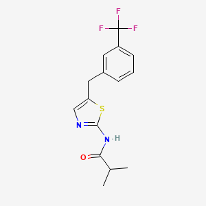 2-methyl-N-{5-[3-(trifluoromethyl)benzyl]-1,3-thiazol-2-yl}propanamide