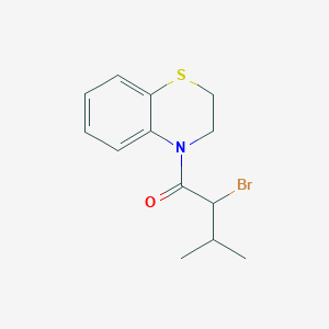 molecular formula C13H16BrNOS B2354380 2-bromo-1-(3,4-dihydro-2H-1,4-benzothiazin-4-yl)-3-methylbutan-1-one CAS No. 1097794-82-5
