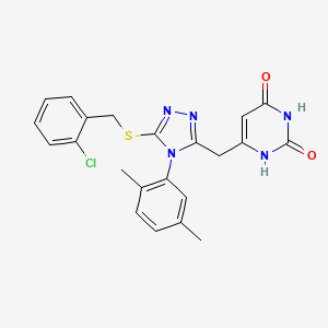 6-[[5-[(2-chlorophenyl)methylsulfanyl]-4-(2,5-dimethylphenyl)-1,2,4-triazol-3-yl]methyl]-1H-pyrimidine-2,4-dione