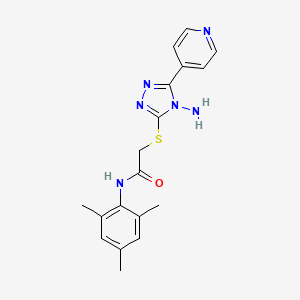 molecular formula C18H20N6OS B2354385 2-((4-amino-5-(pyridin-4-yl)-4H-1,2,4-triazol-3-yl)thio)-N-mesitylacetamide CAS No. 678544-78-0