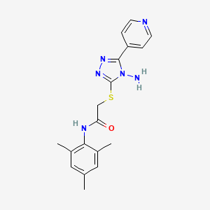 molecular formula C18H20N6OS B2354385 2-((4-氨基-5-(吡啶-4-基)-4H-1,2,4-三唑-3-基)硫代)-N-间甲苯乙酰胺 CAS No. 678544-78-0