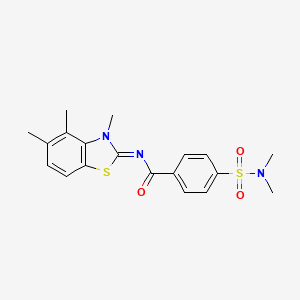 4-(dimethylsulfamoyl)-N-(3,4,5-trimethyl-1,3-benzothiazol-2-ylidene)benzamide