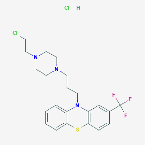 molecular formula C22H27Cl3F3N3S B2354398 10-{3-[4-(2-Chloro-ethyl)-piperazin-1-yl]-propyl}-2-trifluoromethyl-10H-phenothiazine CAS No. 3892-78-2