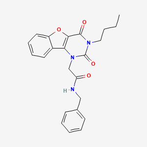 N-benzyl-2-(3-butyl-2,4-dioxo-[1]benzofuro[3,2-d]pyrimidin-1-yl)acetamide