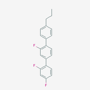 molecular formula C10H14O2 B235440 2,4-Difluoro-1-[3-fluoro-4-(4-propylphenyl)phenyl]benzene CAS No. 154346-21-1