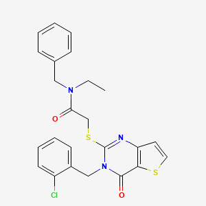 N-benzyl-2-((3-(2-chlorobenzyl)-4-oxo-3,4-dihydrothieno[3,2-d]pyrimidin-2-yl)thio)-N-ethylacetamide