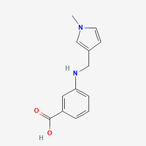molecular formula C13H14N2O2 B2354404 3-{[(1-methyl-1H-pyrrol-3-yl)methyl]amino}benzoic acid CAS No. 1507595-33-6