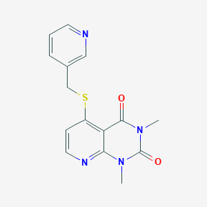 1,3-dimethyl-5-((pyridin-3-ylmethyl)thio)pyrido[2,3-d]pyrimidine-2,4(1H,3H)-dione