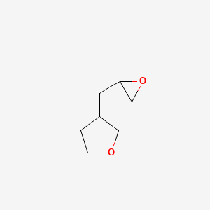 molecular formula C8H14O2 B2354419 3-[(2-Methyloxiran-2-yl)methyl]oxolane CAS No. 2013825-14-2