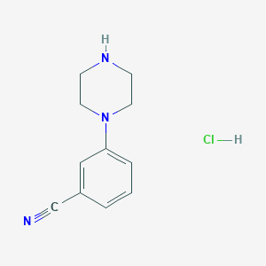 molecular formula C11H14ClN3 B2354441 3-(哌嗪-1-基)苯腈盐酸盐 CAS No. 832735-99-6