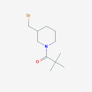 molecular formula C11H20BrNO B2354445 1-[3-(Bromometil)piperidin-1-il]-2,2-dimetilpropan-1-ona CAS No. 1082786-50-2