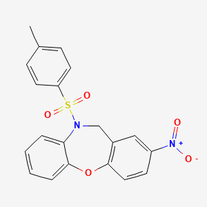 10-[(4-Methylphenyl)sulfonyl]-2-nitro-10,11-dihydrodibenzo[b,f][1,4]oxazepine