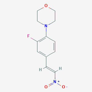 molecular formula C12H13FN2O3 B2354456 4-[2-Fluoro-4-(2-nitroethenyl)phenyl]morpholine CAS No. 1807885-12-6