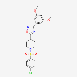 1-[(4-Chlorophenyl)sulfonyl]-4-[3-(3,5-dimethoxyphenyl)-1,2,4-oxadiazol-5-yl]piperidine